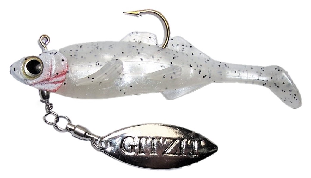 Gitzit PF Underspin Pre-Rigged Swimbait Charteuse 3